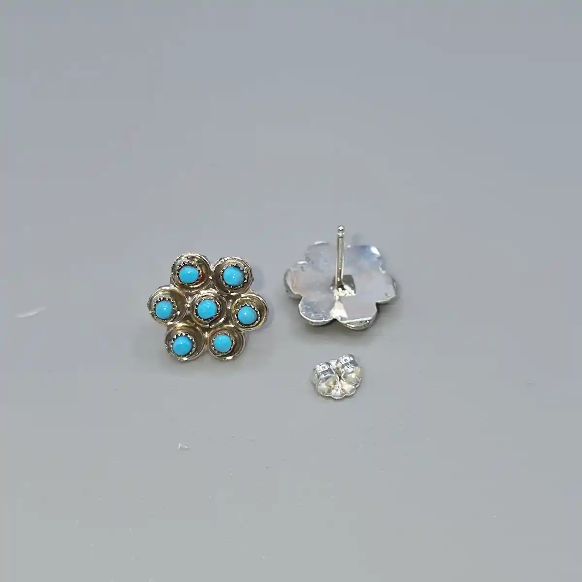 All Tribes Jewelry | Zuni Petit Point Cluster Earrings