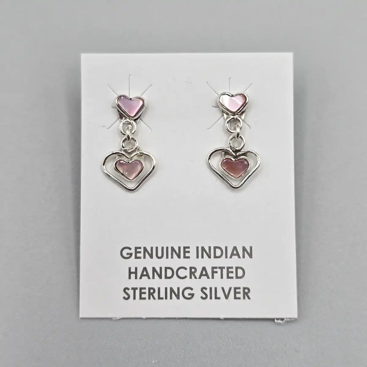 All Tribes Jewelry | Zuni Heart Earrings