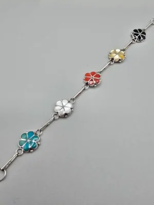 All Tribes Jewelry | Zuni Flower Link Bracelet