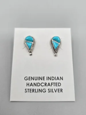 All Tribes Jewelry | Zuni Teardrop Stud Earrings