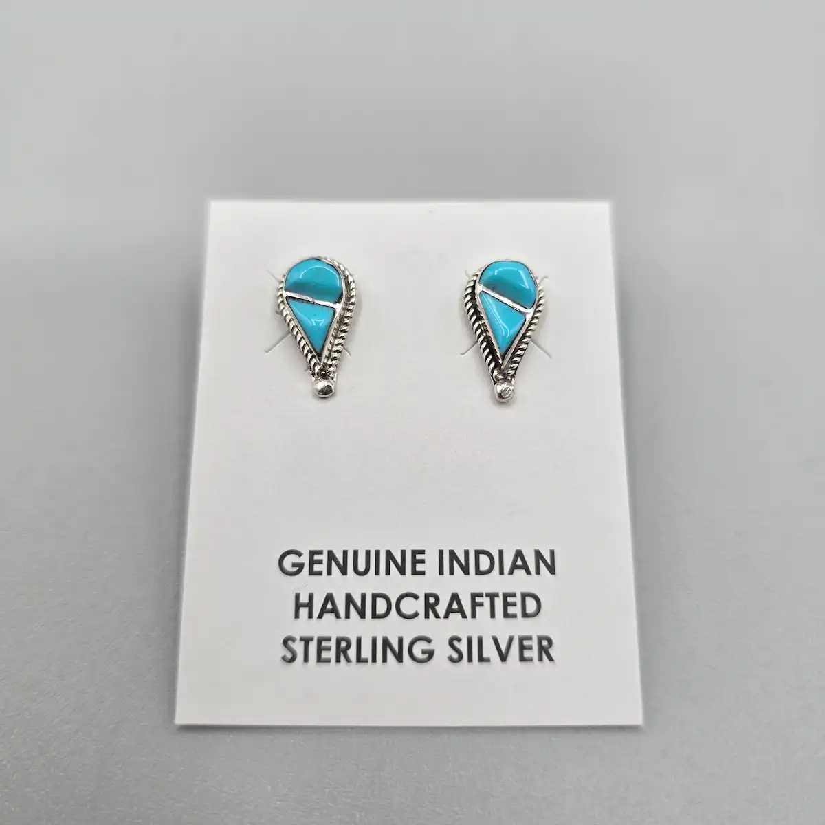 All Tribes Jewelry | Zuni Teardrop Stud Earrings