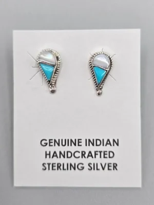 All Tribes Jewelry | Zuni Teardrop Stud Earrings