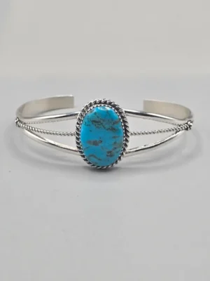 All Tribes Jewelry | Navajo Kingman Turquoise Bracelet
